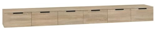 vidaXL Wandschränke 2 STK. Sonoma-Eiche 102x30x20 cm Holzwerkstoff
