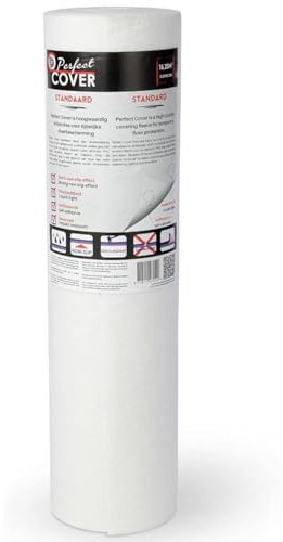 Perfect Cover Standard - Feutre de Protection de Sol, Bâche de Protection Peinture Masquage Autocollante - 1m x 10m - Non-tissé de Peintre - Pour Escaliers, Travaux de Peinture et de Rénovation