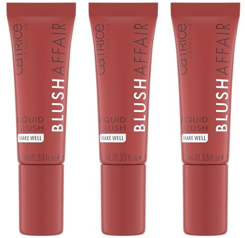 Catrice Blush Affair Liquid Blush, Rouge, Nr. 040, Pink, hochpigmentiert, sofortiges Ergebnis, natürlich, matt, vegan, ohne Parfüm, ohne Alkohol, ohne Konservierungsstoffe, 3er Pack (3x10ml)
