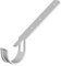 4Home&Garden | Rinneneisen Rinnenhalter Rinnenhaken | Aluminium Weiß | Dachrinnensystem 60 mm Typ250 Fallrohr DN 60