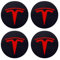 ZBYFCLK 4 Stück Nabendeckel Aufkleber für Tesla 56MM,Nabenkappen Abzeichen Sticker,Auto Radnabenkappen Aufkleber,Auto Logo Aufkleber