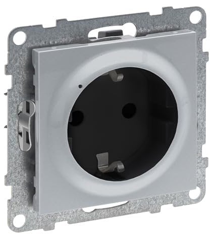 LEGRAND, SEANO with Netatmo vernetzte Steckdose, Messung des Stromverbrauchs, Schrauben oder Spreizkrallen, automatische Steckklemmen, LED-Anzeige, Smart Home, 16 A, 3680 W, Farbe: Aluminium, 765740