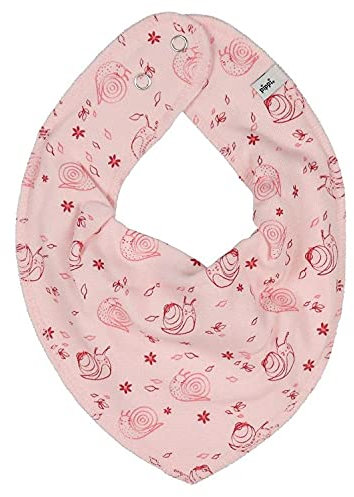 Pippi Babywear Halstuch Dreieckstuch Zahnungslätzchen mit Motiv (Schnecke rosa)