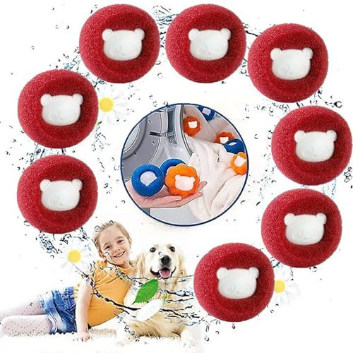 Bolas Atrapa Pelos Lavadora, Bolas de Lavado,Quita Pelos Mascota, Bolas de Lavado Reutilizables Para Recoger Pelos de Mascotas o Pelusas de Tela en Lavadoras