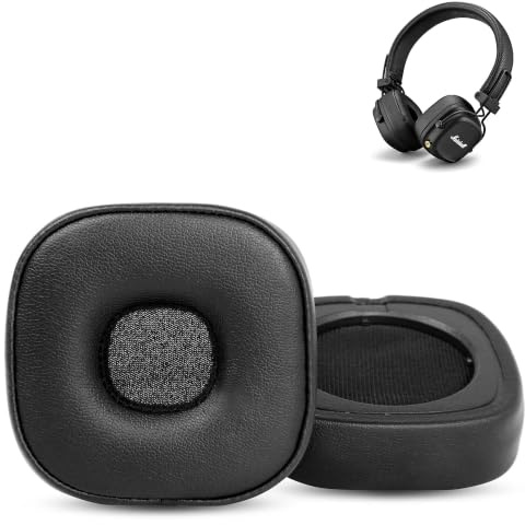 Major IV Ohrpolster Ersatz für Marshall MajorⅠ/Ⅱ/Ⅲ/IV On-Ear Kopfhörer | Ohrpolster Ersatz für Marshall Major IV On-Ear Kopfhörer,Major IV Ersatz-Ohrpolster mit Proteinleder und Memory-Schaum