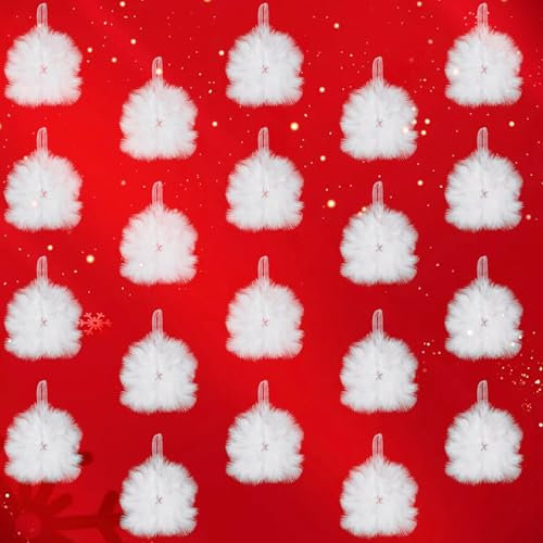 20 Stück Weiß Federn Schneeflocken Deko, 12x12cm Weihnachtsbaum Schmuck Weihnachtsschmuck Anhänger für Weihnachtsfeier Deoration DIY Handwerkk