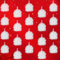 20 Stück Weiß Federn Schneeflocken Deko, 12x12cm Weihnachtsbaum Schmuck Weihnachtsschmuck Anhänger für Weihnachtsfeier Deoration DIY Handwerkk