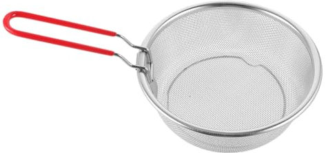 Ciieeo Cesta para Freír De Malla Fina De Acero Inoxidable para Freidora Espaguetis y Albóndigas Asa para Cocinar Ollas
