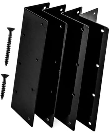 KESOTO Metal Connectors for Raised Garden Bed Corners, 11 Inch Height, Steel Angle for Flower Planters, 4 Piece