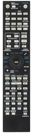 ﻿VINABTY Neu AXD7613 AXD7591 Fernbedienung Ersatz für ﻿Pioneer AV Receiver AXD7613 VSX-LX55 SC-LX75 VSX-2021-K AXD7591 Remote Controller