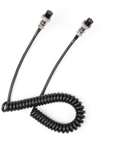 Fumei Câble connecteur micro 8 broches femelle vers femelle 1,8 m cordon spiralé durable compatible avec radio Kenwood YAESU ICOM CB