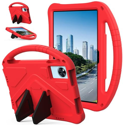 Compatible with Doogee U11 Pro 11 Inch 2025 Tablet Case for Kids - Durable Lightweight EVA Shockproof Protective Handle Stand Cover for U11 2025 (Red)