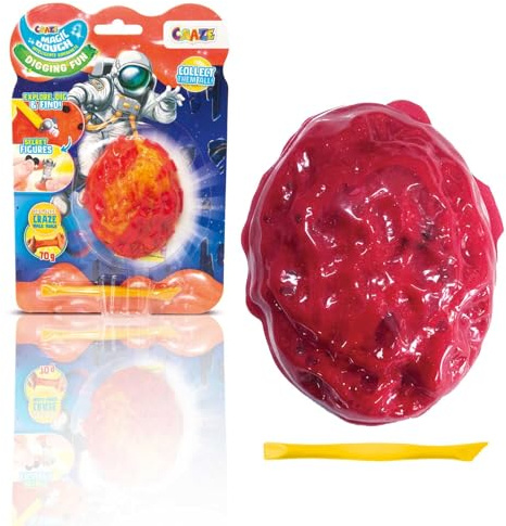MAGIC DOUGH Digging Fun Meteor - Grabungsset mit Kinderknete – Weltraumspielzeug mit DIY Bastelarmband für Kinder ab 5