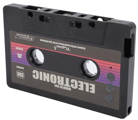 OVAQUIXI Auto-Kassettenspieler-Adapter, Kassettenadapter für Smartphone-Digitalmusik, Tragbares Design, USB-betrieben für Reisen