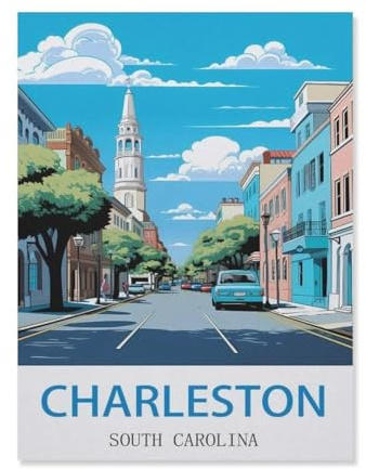 Charleston South Carolina，Jigsaw Puzzles 1000 Pieces for Adults, Classic Puzzle Kids Puzzle Challenging and Difficult Puzzles for Adults and Teens（38x52cm）-EH73