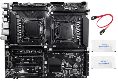Ounfhtrttk Kit Scheda Madre X99 Dual-Socket LGA2011-3 Doppie Porte Ethernet Supporta 8XDDR3 RAM Scheda Madre X99 DDR3
