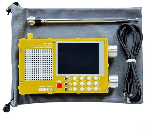 DAB Radio DP-666, TEF6686 High Sensitivity Full Band FM AM Shortwave Radio, RDS Digital Tuning Receiver for Broadcast Listening(yellow)