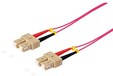 Kabelbude.eu LWL Glasfaser Duplex Patchkabel SC/SC OM4 50/125µm 5,00m