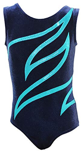 GymStern Plamak Basic - LANGARM - Farbe SAMT DUNKELBLAU-TÜRKS, Größe 146-152