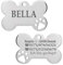 Ibera gifts - Personalisierte Anhänger für Mittelgroße bis Große Hunde und Katzen in Knochenform mit Pfote - Gravur Hundemarke Halsband Hundehalsband Name Personalisiert dog Adressanhänger