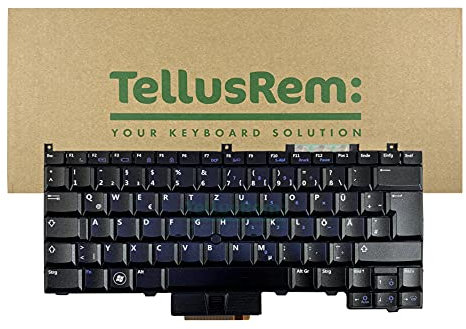 TellusRem German Backlit Laptop Keyboard Replacement for Dell Latitude E4300, E4310, E4200 (USB, 78 Keys, Cherry MX Blue)