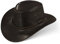 Black Forest Fox JERO Unisex Western Cowboy Reiten Leder Sonnen Hut in (L, Braun)