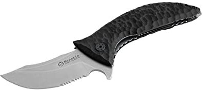 Maserin GHOST 640 coltello pieghevole con accessorio rompivetro e clip removibile (Nero)