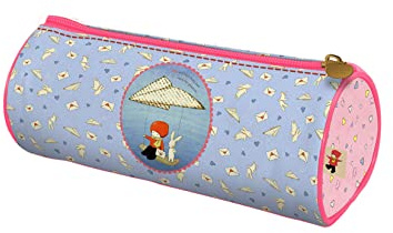 Rundes einfaches Federmäppchen - Santoro „Poppi Loves“ - Messenger