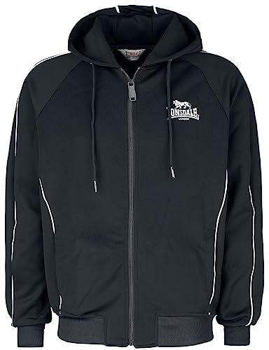 Lonsdale Men's ACHAVANICH Hooded Sweatshirt, Black/White, M