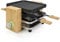Princess SDA 162950 Raclette Pure 4 – Bambusausführung für bis zu Personen regelbares Thermostat 800 Watt Pfännchen und Spatel, 01.162950.01.001, Bambus/Schwarz