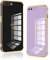 Vauki [2 Packs Coque pour iPhone 8 Plus/iPhone 7 Plus, Silicone Antichoc Housse, Étui avec Motif Coeur et Bordure Dorée pour iPhone 8 Plus 5.5, Noir et Violet