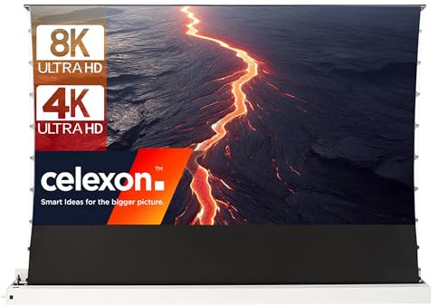 celexon CLR HomeCinema Plus UST High Contrast Electric Floor Projector Screen 120 – White
