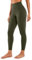 CRZ YOGA Damen Naked Feeling Sport Leggings High Wasit Sporthose Yogahose Blickdicht Lange Yoga Leggins - 64cm Olivgrun 38