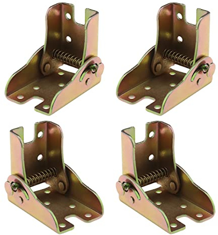 EMSea 4Pcs Foldable Support Bracket Replacement Metal Support Frame-self-Locking Hinges Accessories for Furniture Legs Sofas Tables Colourful