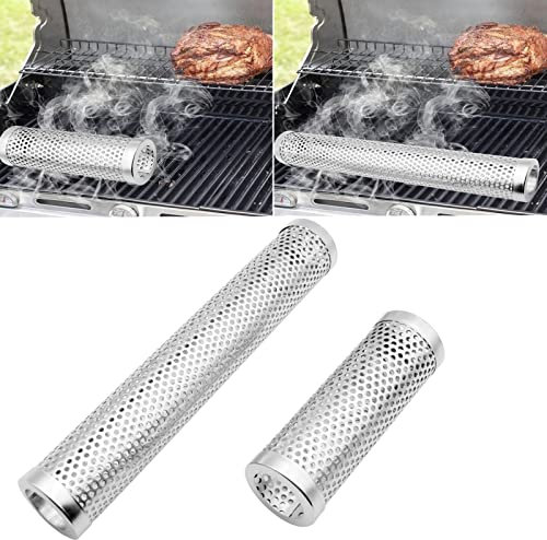 Räucherrohr | 6 Zoll / 12 Zoll Edelstahl BBQ Pellet Tube | Pellet Smoker Box, heiß oder kalt, Grillwerkzeug, Käse Rind Fisch