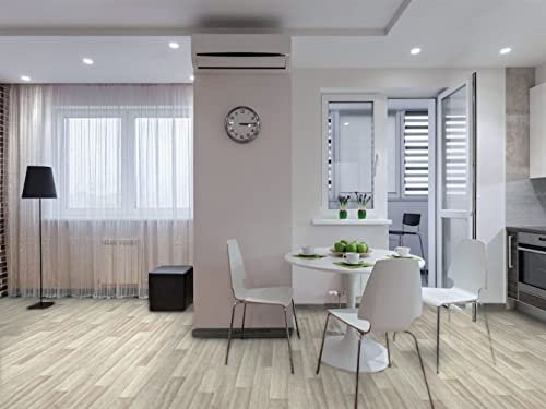 PVC Bodenbelag Vinylboden in natürlicher Holz Art, Zuschnitt (2m breit, 4,5m lang)