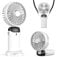 Refluxe Ventilateur Portable 4200mAh USB avec Écran LED 3-en-1 Main/Cou/Bureau Pliable et Inclinable à 90° Idéal pour Été Bureau Chambre Voyage Cadeau Adultes Enfants (Blanc)