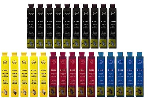 25 kompatible Druckerpatronen T29 XL - 10 x T2991 und je 5 x T2992, T2993, T2994 kompatibel mit Epson XP-235 245 247 255 257 332 335 342 345 352 355 432 435 442 445 452 455