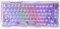 KiiBoom Phantom 81 V2 75% Transparente Mechanische Gaming Tastatur, Hot-Swap-fähige Tastatur mit RGB, Transparenten Tastenkappen, Wiederaufladbarem Akku und DREI Modi für Windows/Mac (Lila)