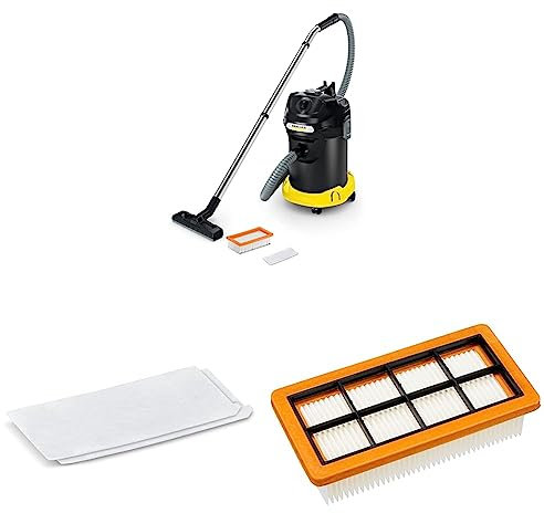 Kärcher AD 4 Premium Aschesauger und Trockensauger & 2.863-262.0 Abluftfilter AD 4 Premium & Original Flachfaltenfilter KFI 7420: 1 Stück