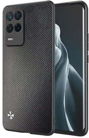 EASSGU Hülle für Realme 8 5G / Realme Narzo 30 5G (6.5 Inches) Handyhülle im Business Stil mit PU Lederrückseite - Kevlar