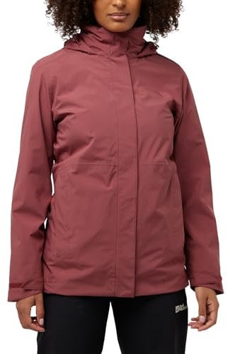 Jack Wolfskin Damen Rotwand 3in1 Jkt W, Red Ochre, XXL EU