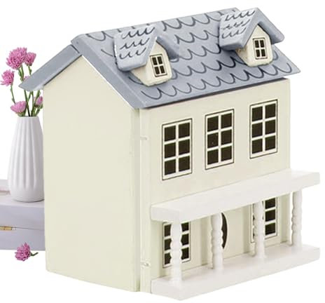 Villa Miniatur,Prinzessin Villa Puppenhaus | Puppenhaus-Bastelset -Kits | Puppenhaus-Minimöbel, niedliche Taschenvilla, kleines Haus für Teenager und Erwachsene