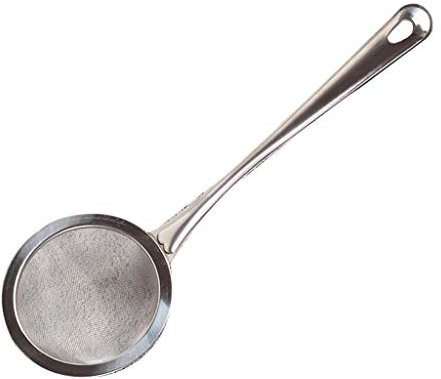 Duiaynke Stainless Steel Fat Skimmer Spoon Fine Mesh Food Strainer for Grease, Gravy, Jam and Foam, Japanese Hot Pot Skimmer