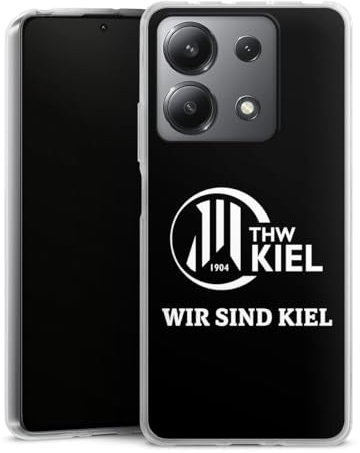 DeinDesign Silikon Hülle kompatibel mit Xiaomi Redmi Note 13 5G Case transparent Handyhülle Handball THW Kiel Fanartikel