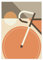 MrTKBooker Fahrrad Bauhaus Poster | Vintage Mid-Century Stil Braun Orange (70x50 cm)