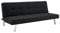 HTI living Klappsofa Schwarz Milena Sofa Zweisitzer mit Schlaffunktion