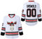 Christmas Vacation Clark #00 Griswold Movie Christmas Deer Ice Hockey Jersey, Weiss/opulenter Garten, Mittel