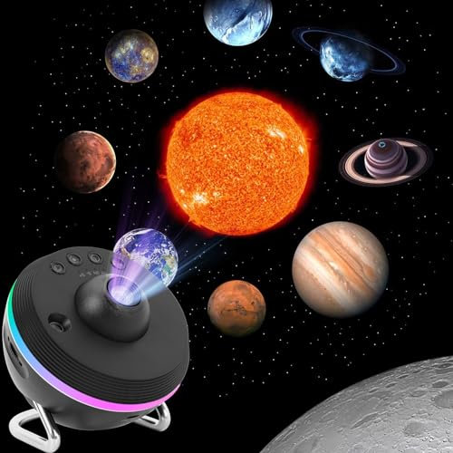 Febotak Proiettore Cielo Stellato, Lampada per proiettore planetario 13 in 1 per Camera da Letto Bambini Adulti con Dischi Planetari 4K HD, Proiettore Nebulosa/Luna/Cielo Galassia