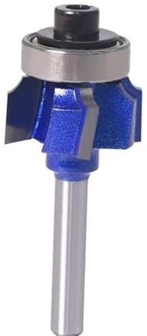 1 Pieza De Broca De Enrutador De Vástago De 6mm R1/R2/R3, Recortadora De Bordes De 4 Dientes, Fresadora De Carpintería, Máquina Cortadora Manual(R1)